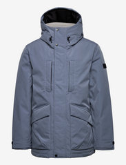 Recycled: jacket with down filling - GREY BLUE