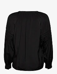 Esprit Casual - Blouse with smocked details, LENZING™ ECOVERO™ - långärmade blusar - black - 1