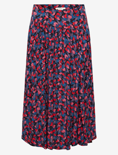 Printed midi-skirt with gathers, Esprit Casual