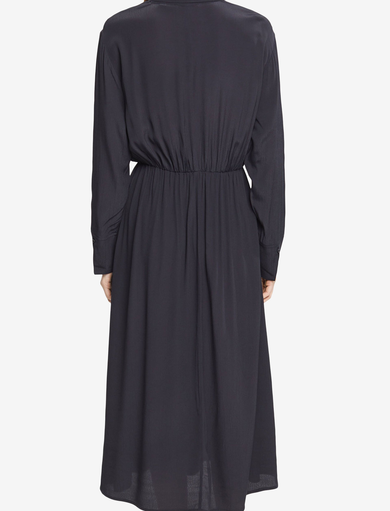 Esprit Casual - Midi dress with tie detail - hemdkleider - black - 1