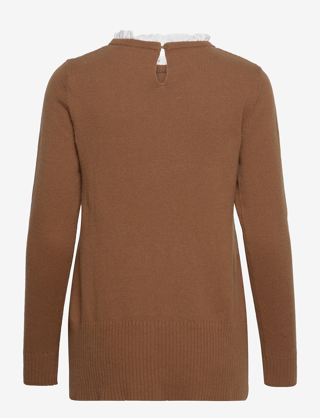 Esprit Casual - Wool blend: layered-effect jumper - toffee - 1