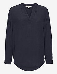 Esprit Casual - Blouse made of LENZING™ ECOVERO™ viscose - long-sleeved blouses - navy - 0