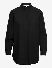 Long blouse made of 100% organic cotton - BLACK