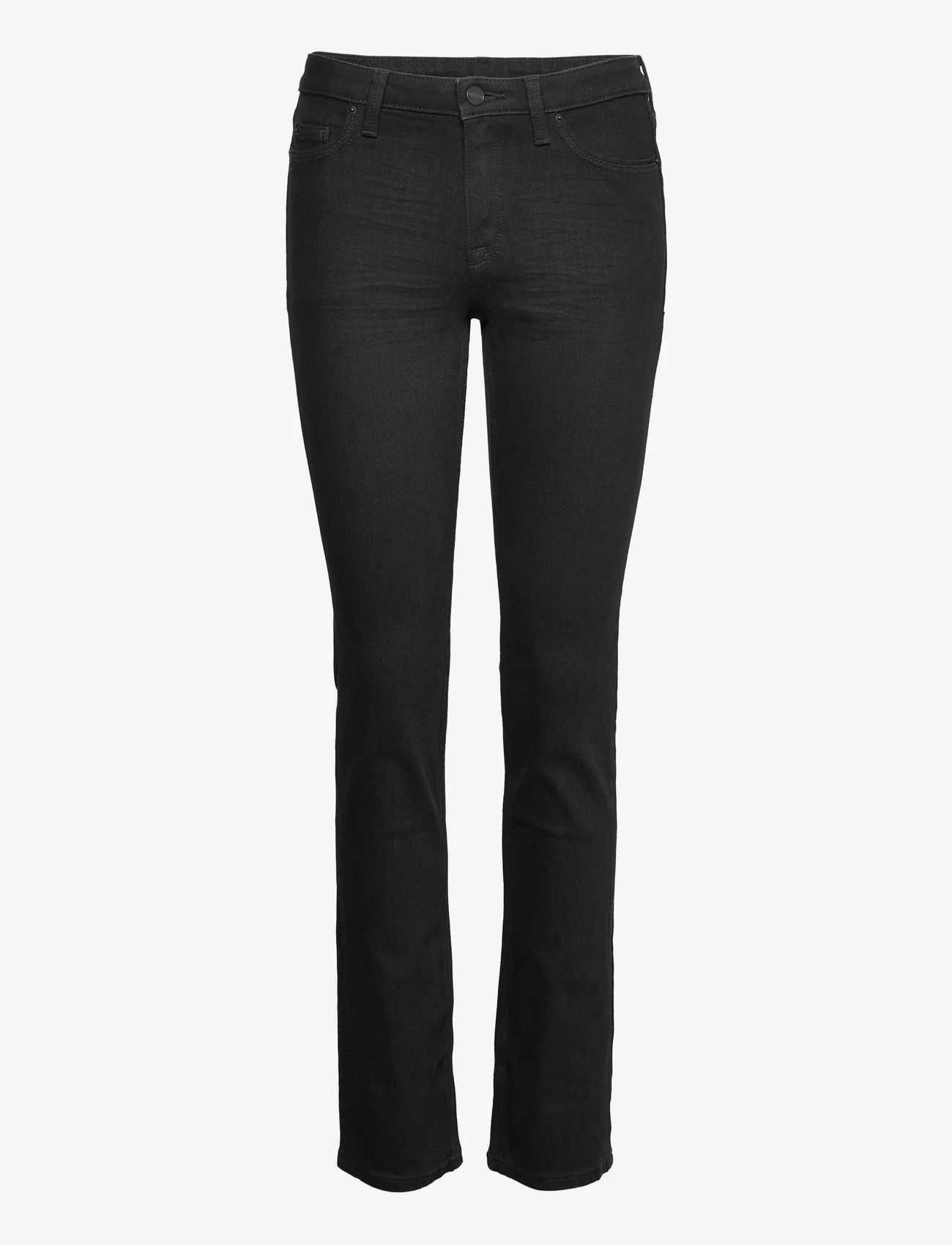 Esprit Casual - Straight leg stretch jeans - suorat farkut - black rinse - 0