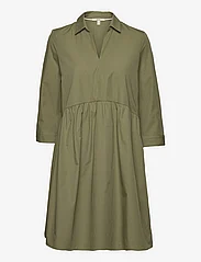 Esprit Casual - Dresses light woven - marškinių tipo suknelės - light khaki - 0