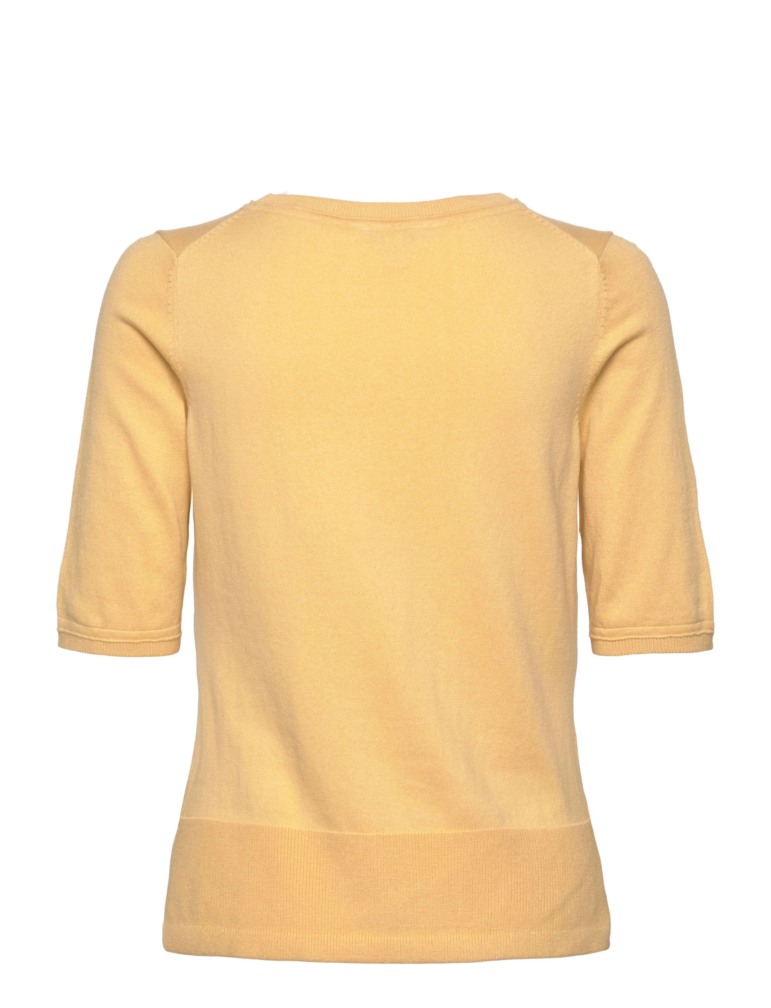 Esprit Casual - Short sleeve jumper, organic cotton blend - dusty yellow - 1