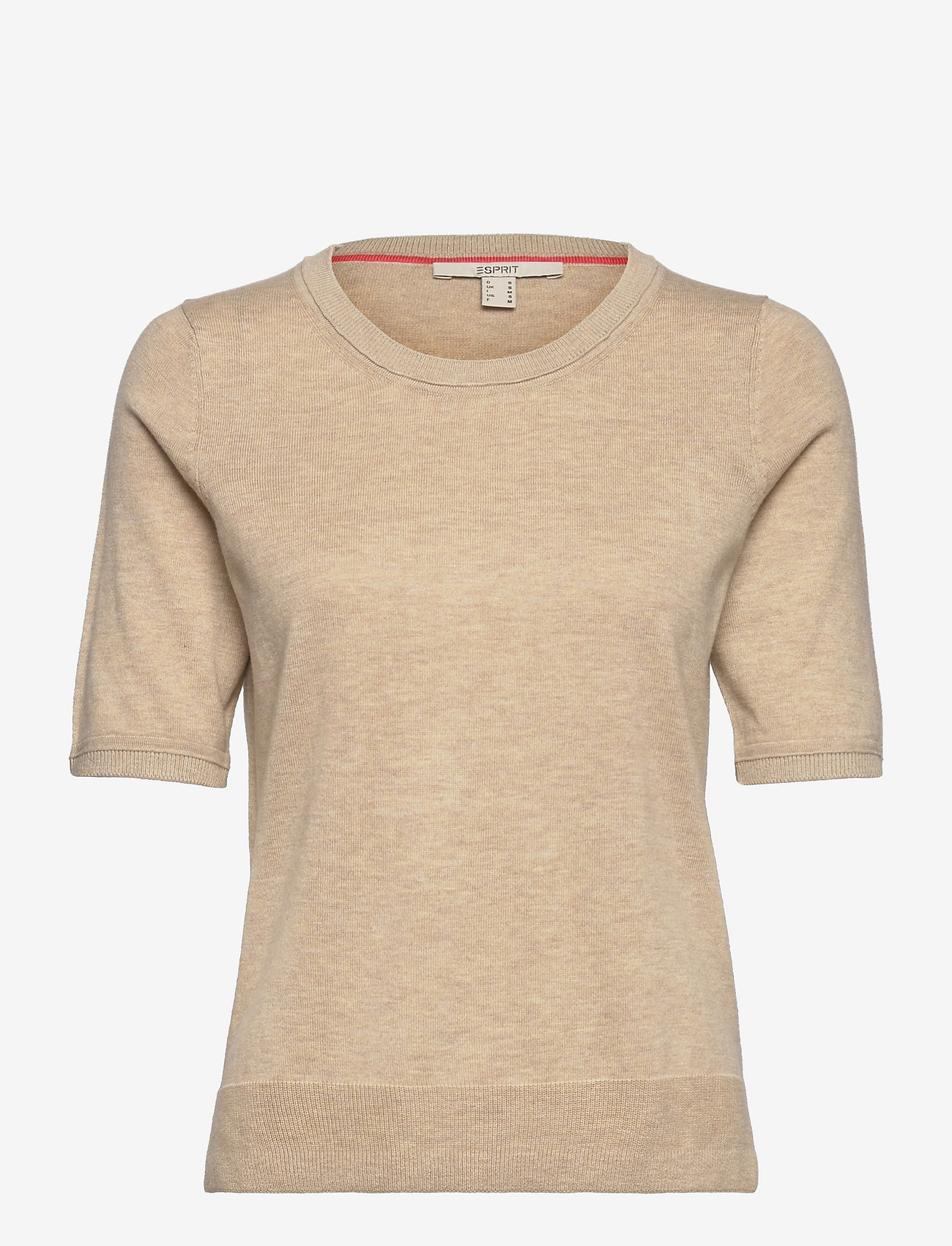 Esprit Casual - Short sleeve jumper, organic cotton blend - sand 5 - 0