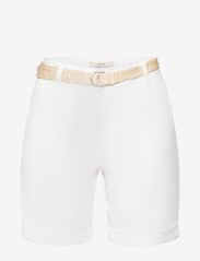 Esprit Casual - Shorts with braided raffia belt - chino shorts - white - 0