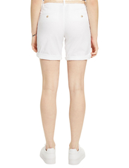 Esprit Casual - Shorts with braided raffia belt - laveste priser - white - 2