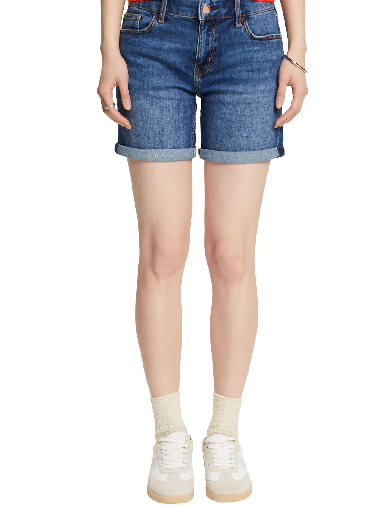 Esprit Casual - Shorts denim - jeansshorts - blue medium wash - 1