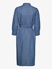 Esprit Collection - Cotton denim midi dress with tie belt - farkkumekot - blue medium wash - 1