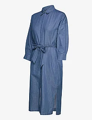 Esprit Collection - Cotton denim midi dress with tie belt - cowboykjoler - blue medium wash - 3