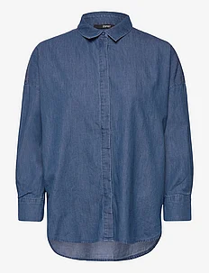 Cotton denim blouse, Esprit Collection