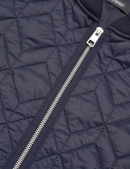 Esprit Collection - Quilted jacket with rib knit collar - pavasarinės striukės - navy - 2