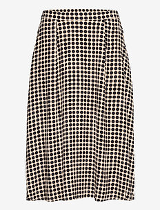 Midi skirt with a graphic polka dot print, Esprit Collection
