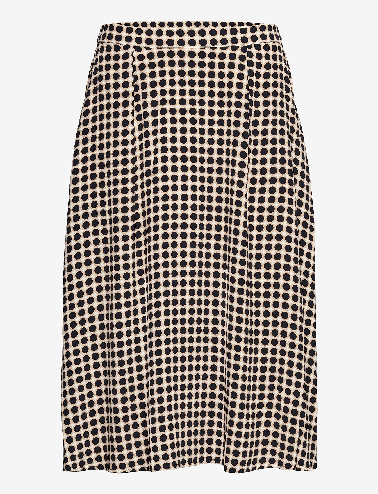 Esprit Collection - Midi skirt with a graphic polka dot print - midi nederdele - navy 4 - 0
