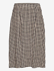 Midi skirt with a graphic polka dot print - NAVY 4