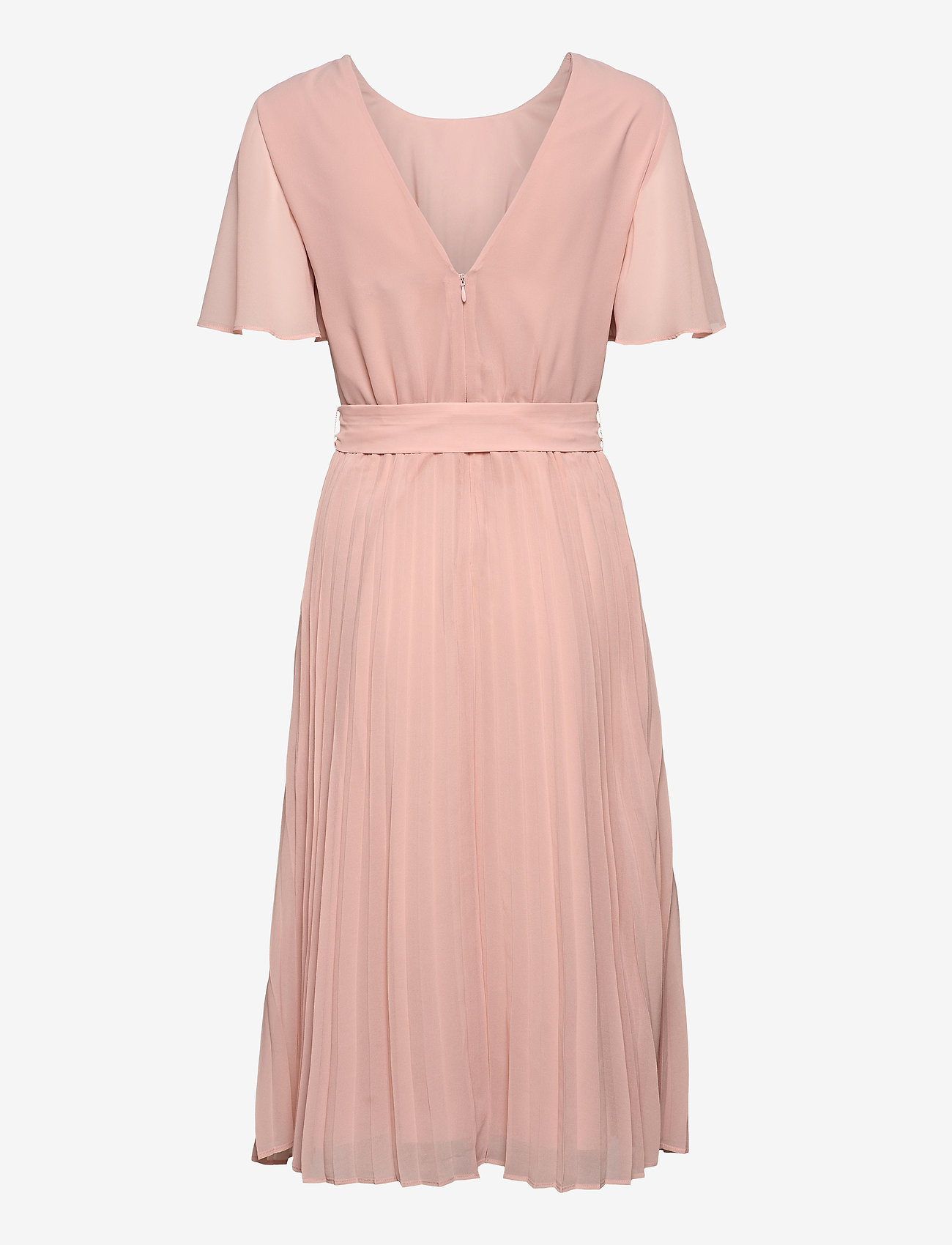 Esprit Collection - Recycled: pleated chiffon dress - nude - 1