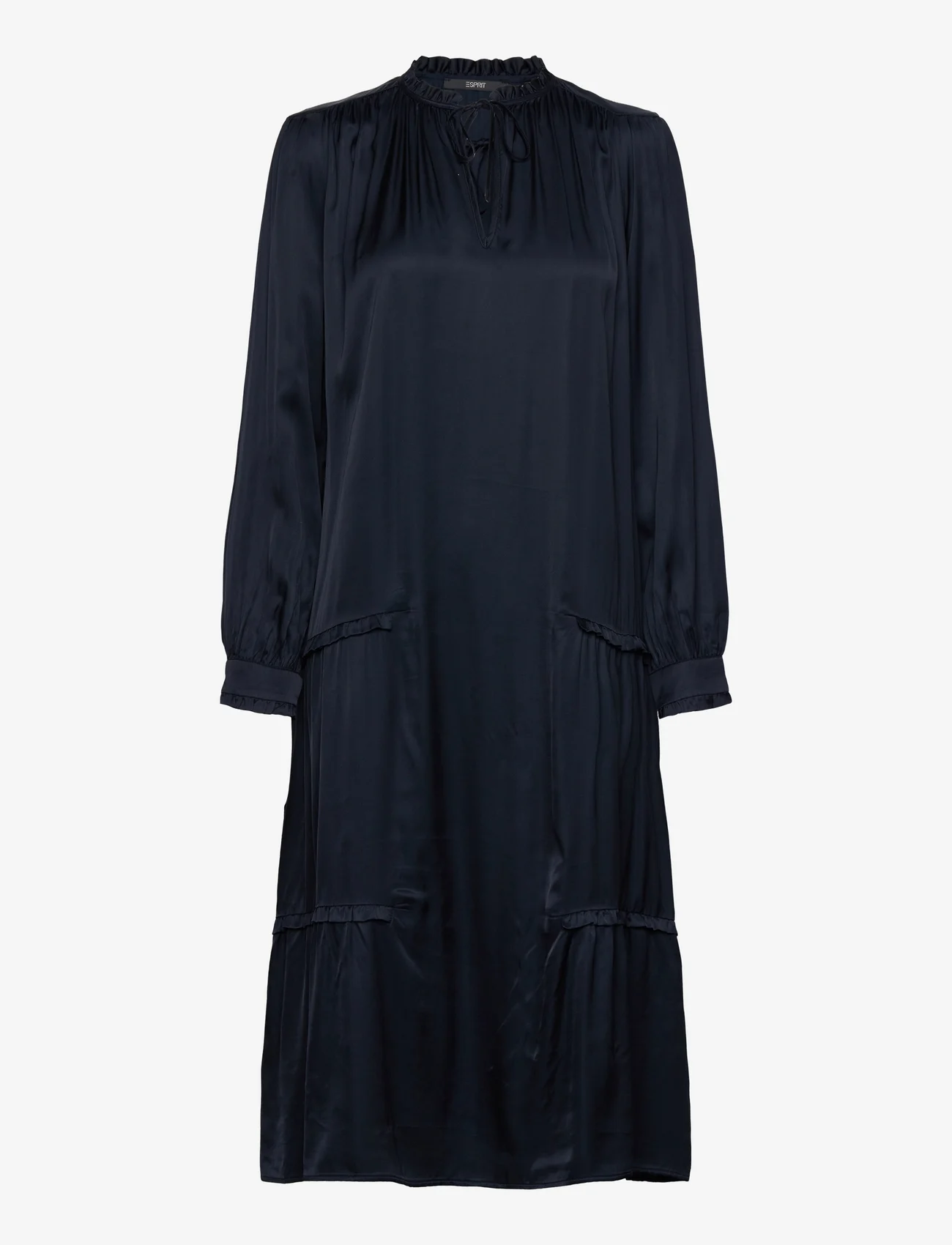 Esprit Collection - Drape midi dress - midi kjoler - navy - 0