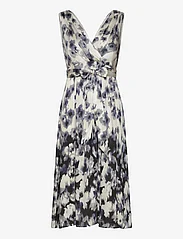 Esprit Collection - Crinkle satin midi dress with floral print - festtøj til outletpriser - black 3 - 0