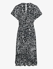 Esprit Collection - V-neck jersey dress with all-over print - midikleider - black 3 - 1