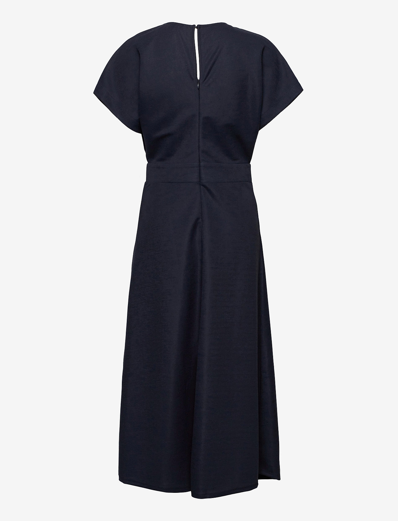 Esprit Collection - Wrap-effect flared midi dress in jersey - navy - 1