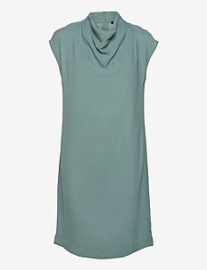 Crêpe dress with a waterfall collar, Esprit Collection