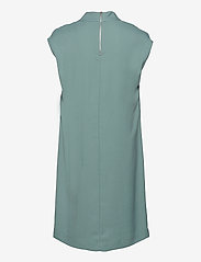 Esprit Collection - Crêpe dress with a waterfall collar - short dresses - dark turquoise - 1