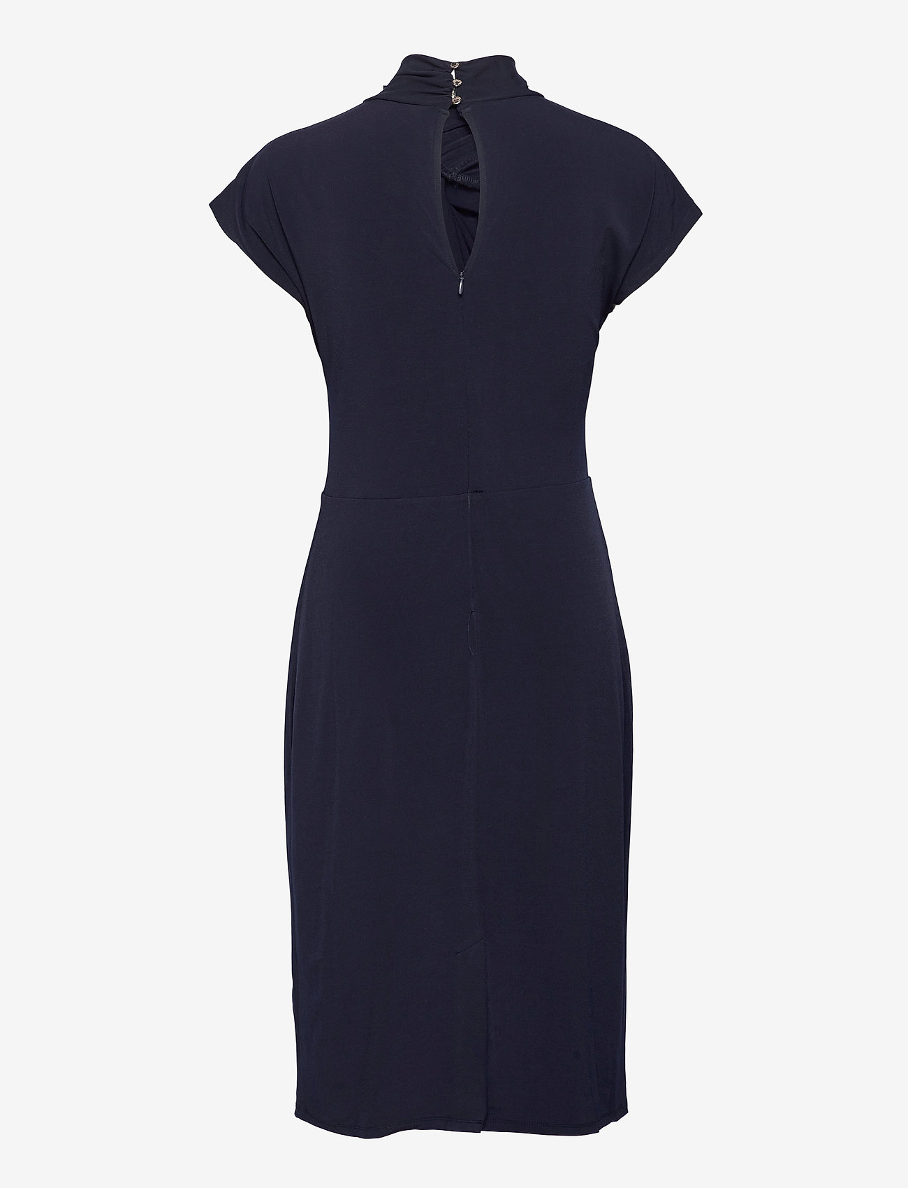 Esprit Collection - Recycled: Jersey dress with draping - navy - 1