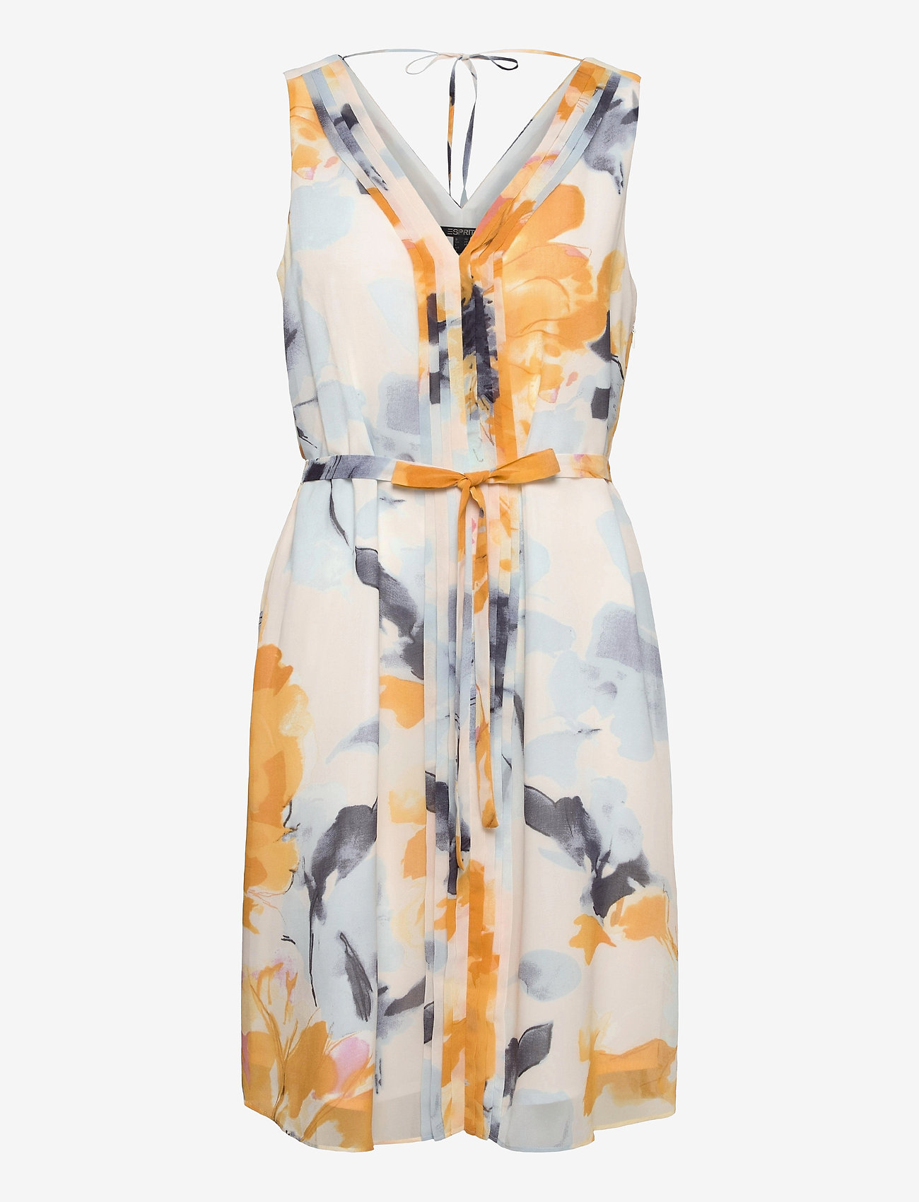 Esprit Collection - Chiffon dress with floral print - off white 4 - 0