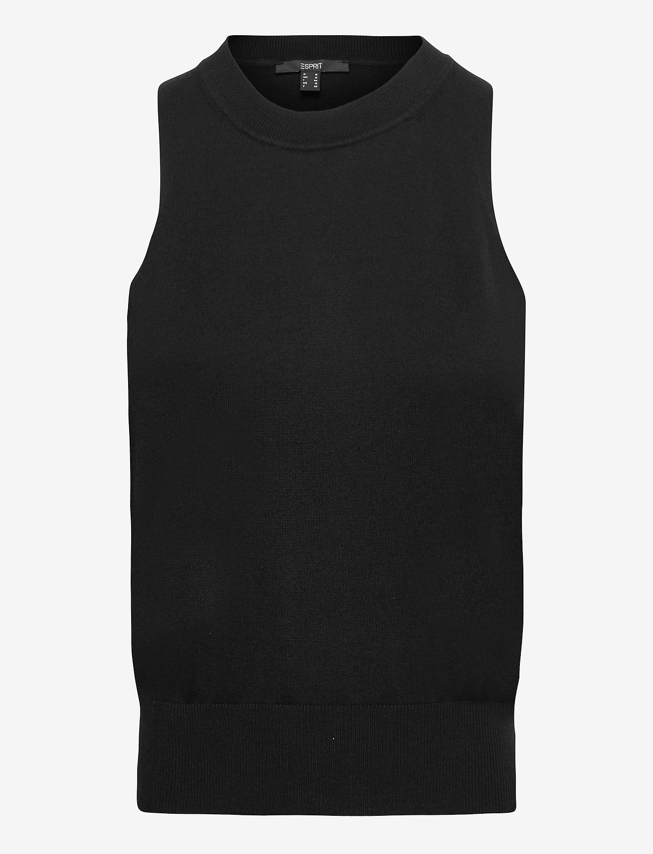 Esprit Collection - Knit top containing LENZING™ ECOVERO™ - Ärmellose tops - black - 0