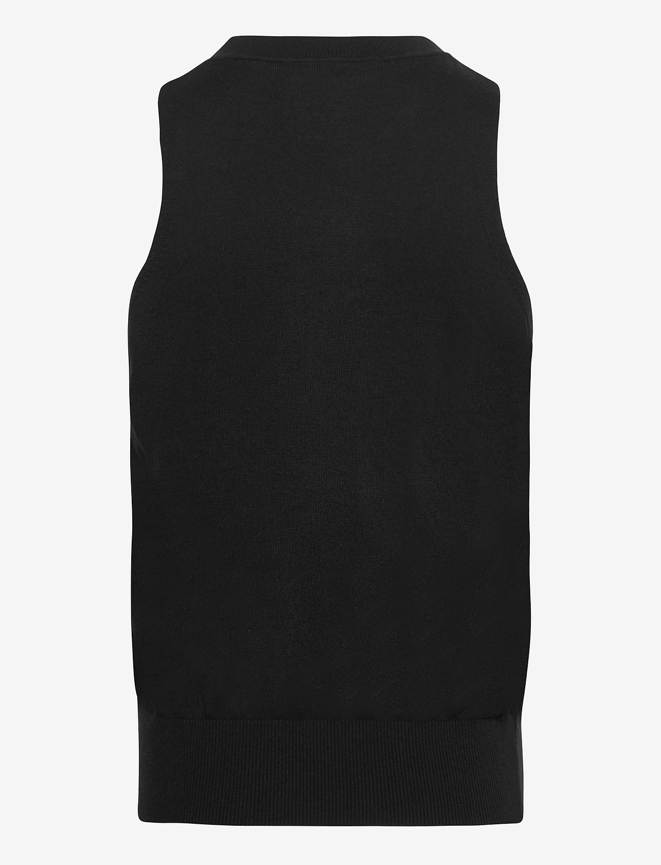 Esprit Collection - Knit top containing LENZING™ ECOVERO™ - Ärmellose tops - black - 1