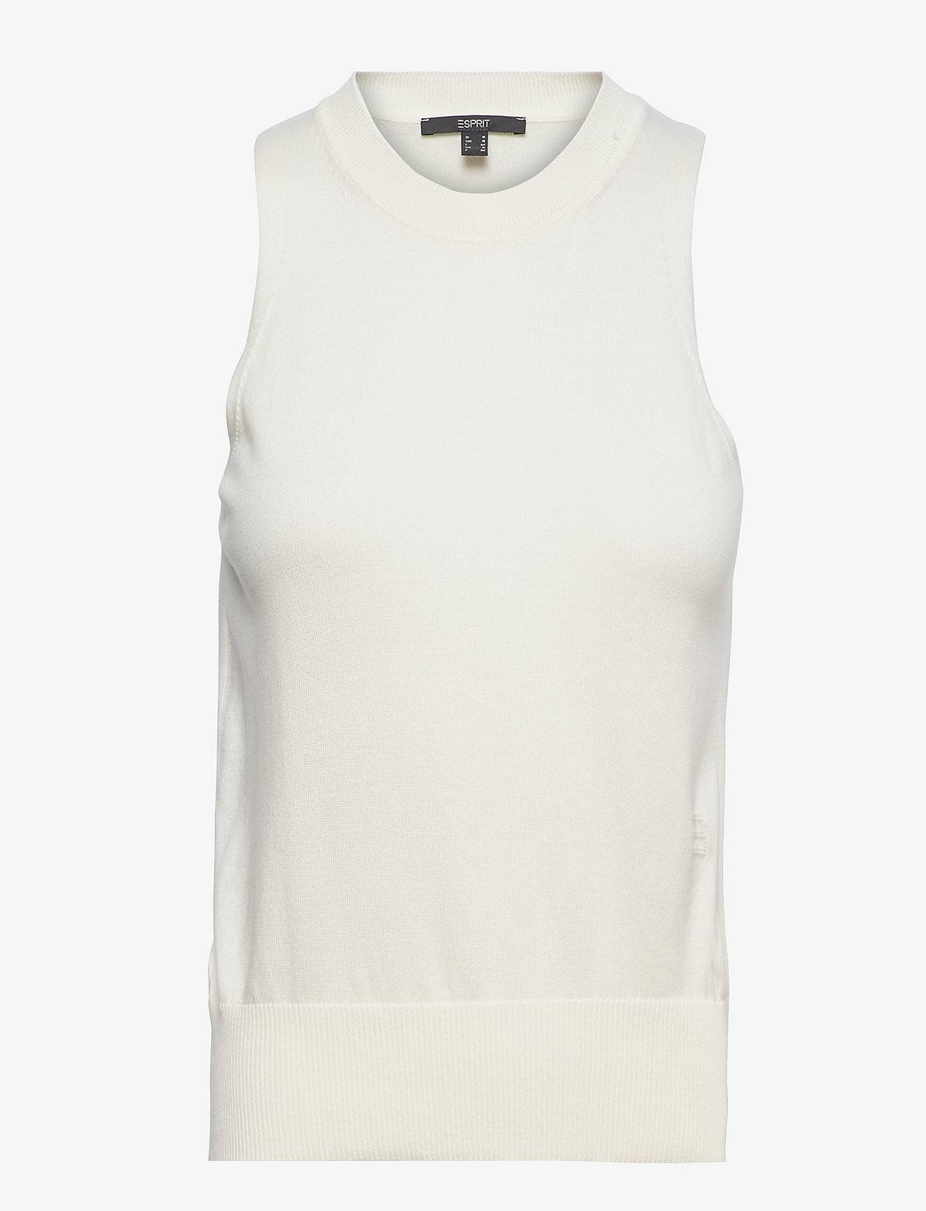 Esprit Collection - Knit top containing LENZING™ ECOVERO™ - sleeveless tops - off white - 0