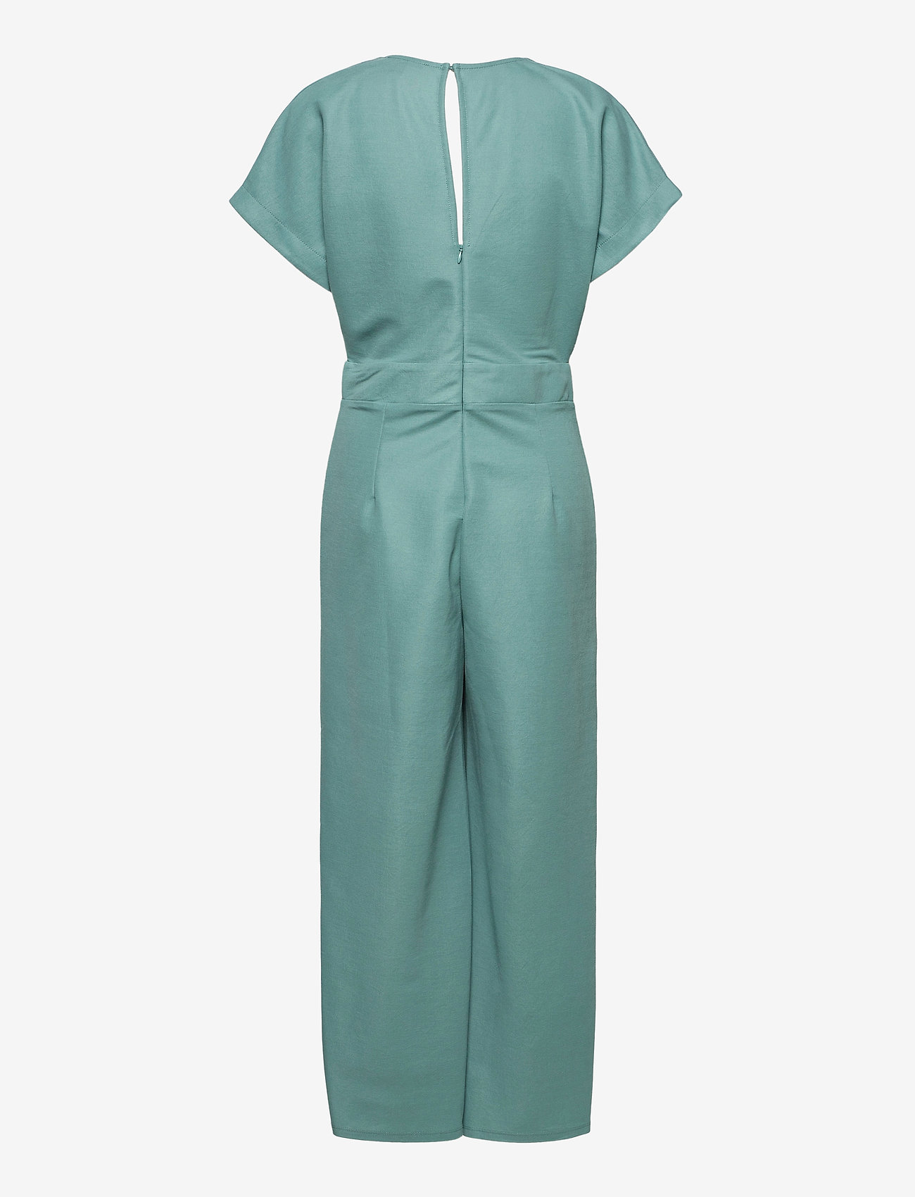 Esprit Collection - Jumpsuit with a wide leg and piqué texture - dark turquoise - 1