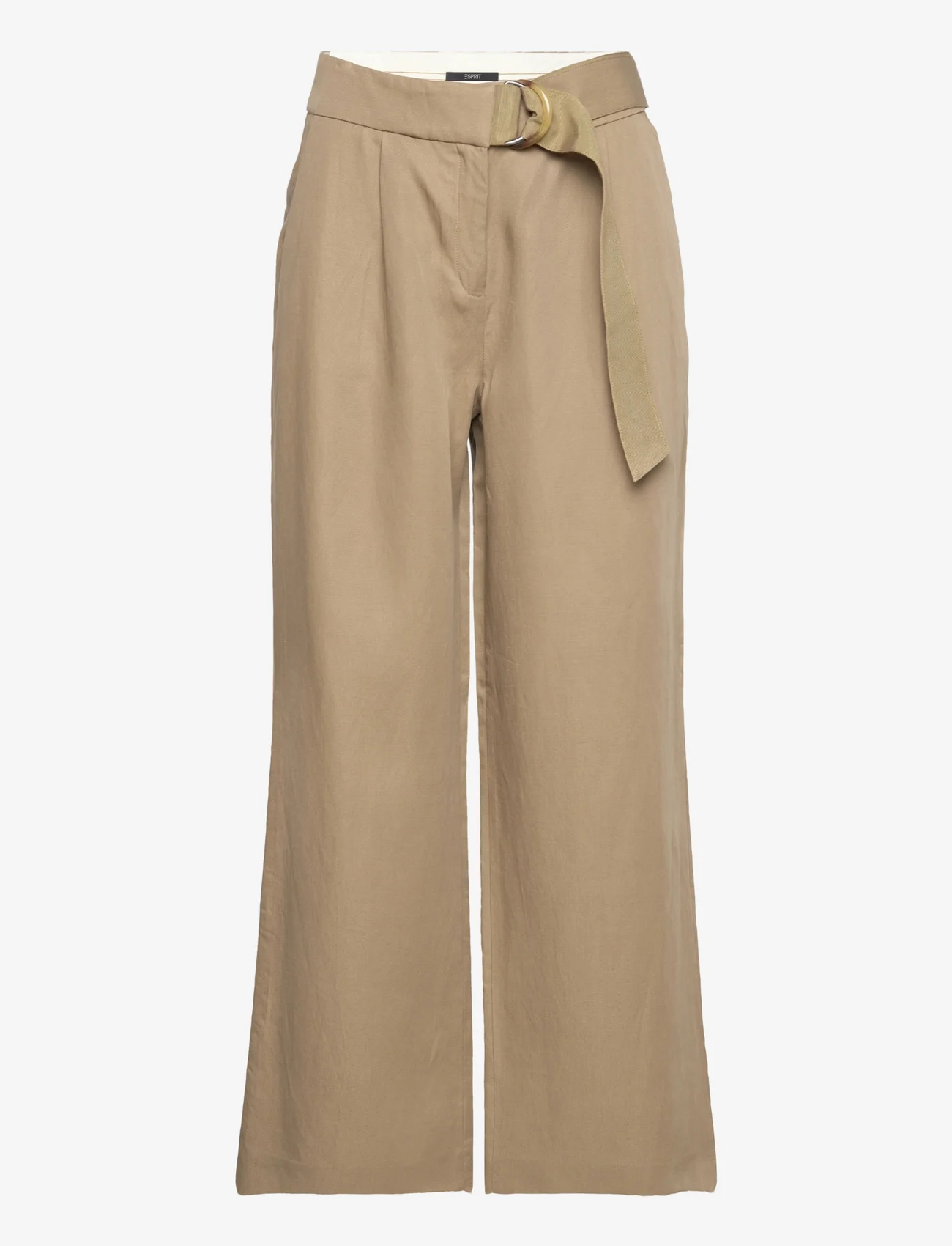 Esprit Collection - Women Pants woven length service - laia säärega püksid - khaki green - 0
