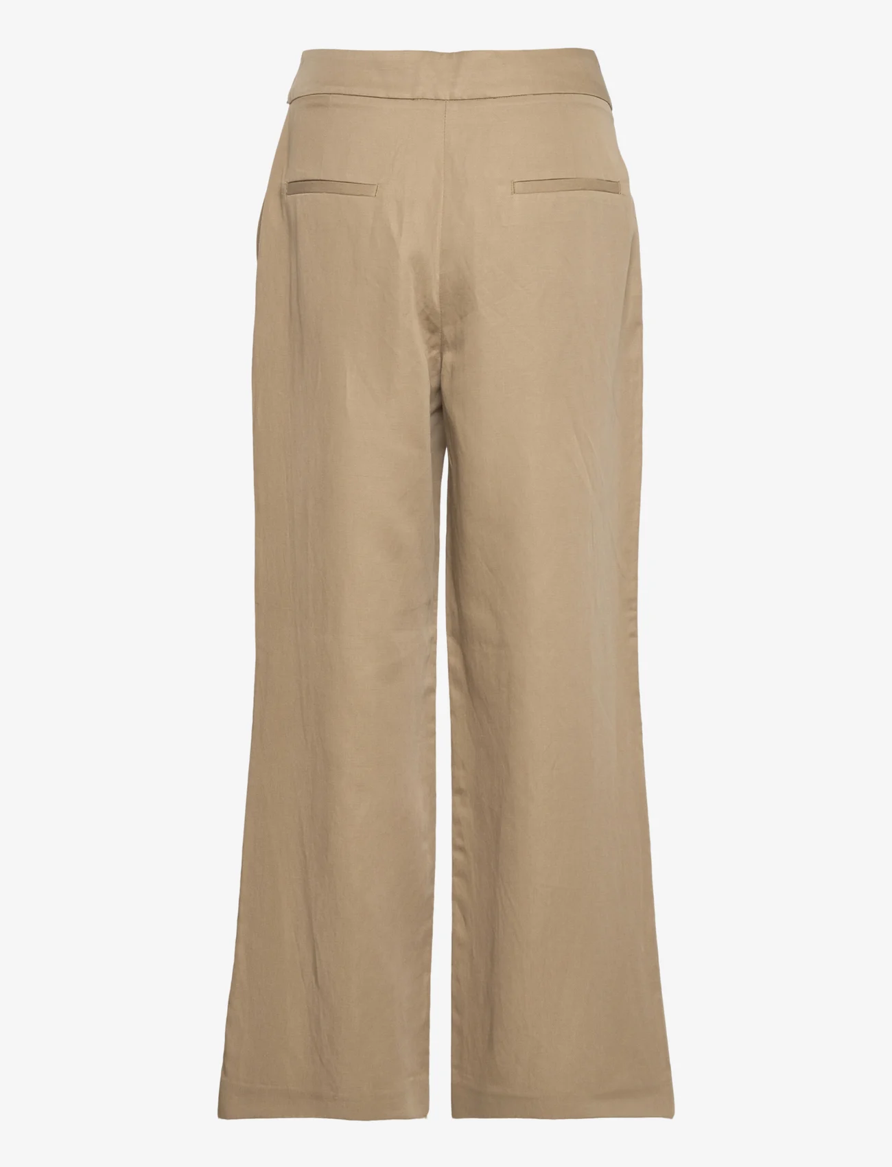 Esprit Collection - Women Pants woven length service - wide leg trousers - khaki green - 1