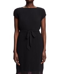 Esprit Collection - Sleeveless mini dress with plissé pleats - odzież imprezowa w cenach outletowych - black - 1