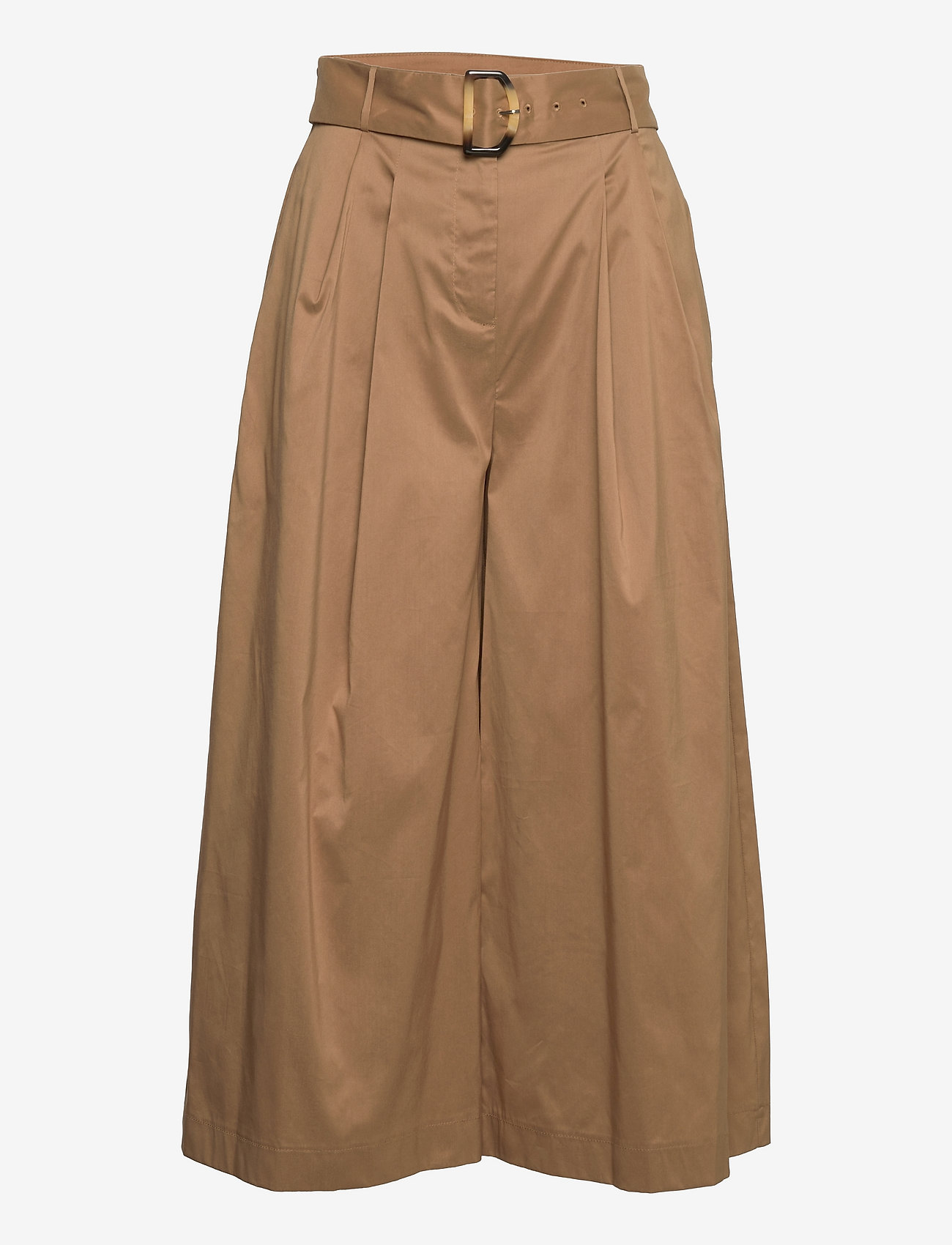 Esprit Collection - Blended cotton culottes with a belt - culottes - bark - 0