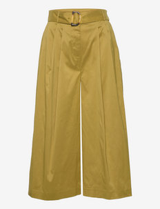 Blended cotton culottes with a belt, Esprit Collection