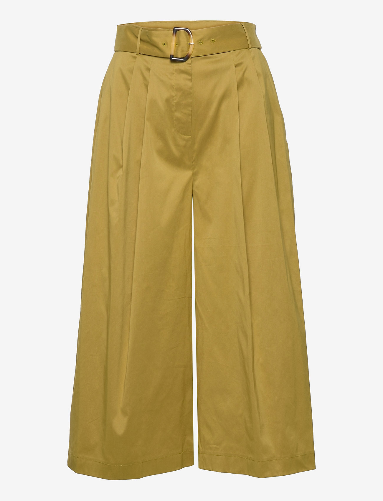 Esprit Collection - Blended cotton culottes with a belt - culottes copy - olive - 0