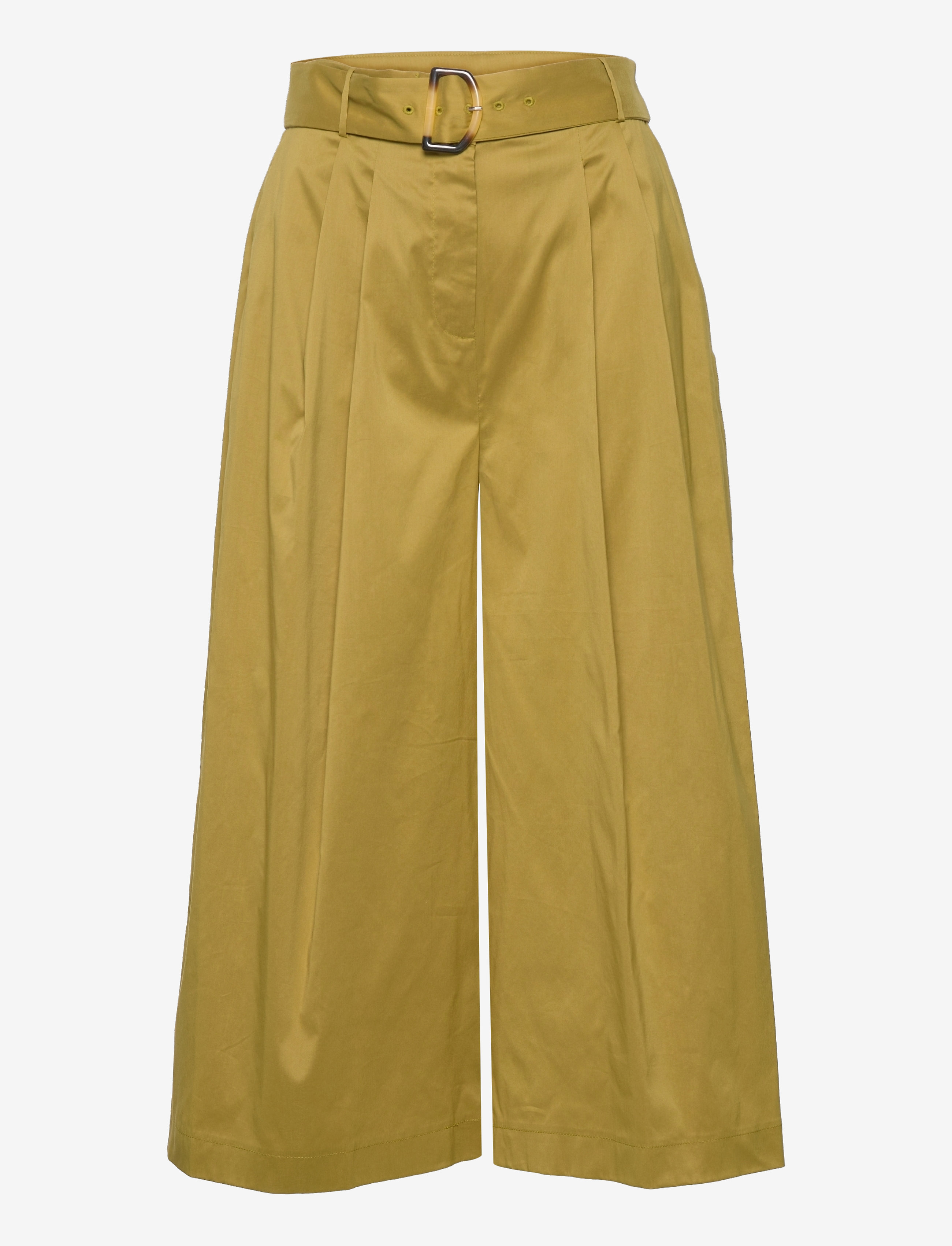 Esprit Collection Blended cotton culottes with a belt - Esprit - OLIVE / green
