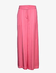 Flowing satin trousers with a wide leg, Esprit Collection