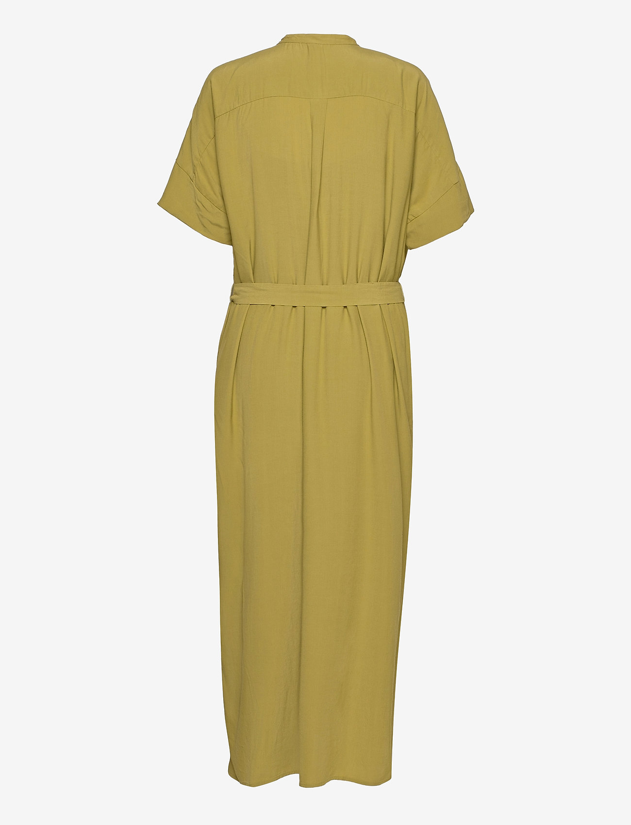 Esprit Collection - Maxi shirt dress with LENZING™ ECOVERO™ - summer dresses - olive - 1