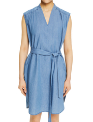Esprit Collection - Denim-effect dress - skjortekjoler - blue medium wash - 2