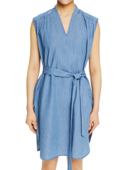 Esprit Collection - Denim-effect dress - skjortklänningar - blue medium wash - 4
