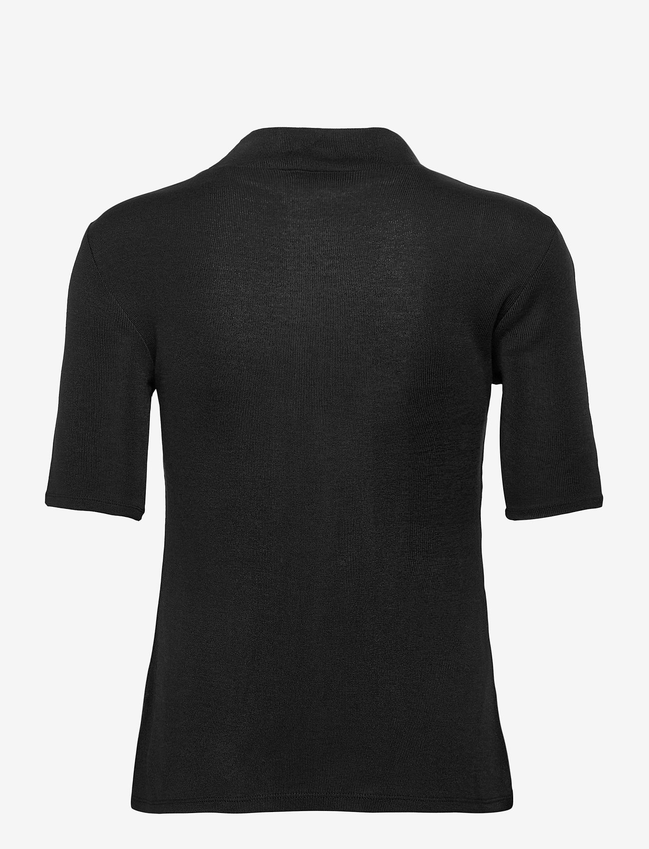 Esprit Collection - Stand-up collar made of ribbed jersey - black - 1