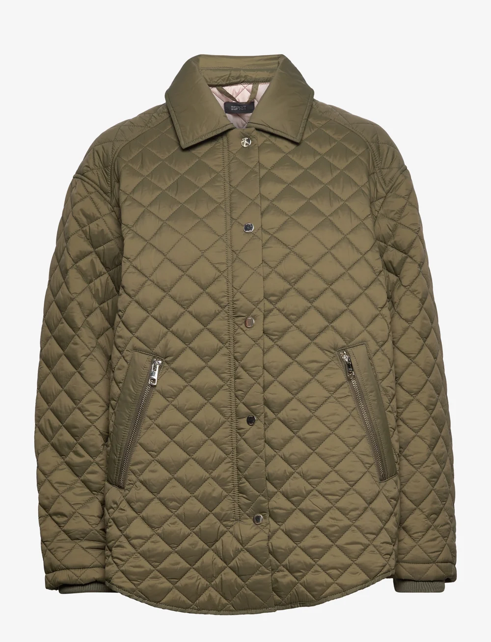 Esprit Collection Quilted Jacket With Turn down Collar jackets shop at Booztlet