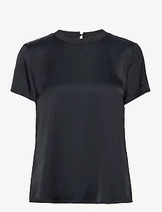 Short-sleeve satin blouse, Esprit Collection