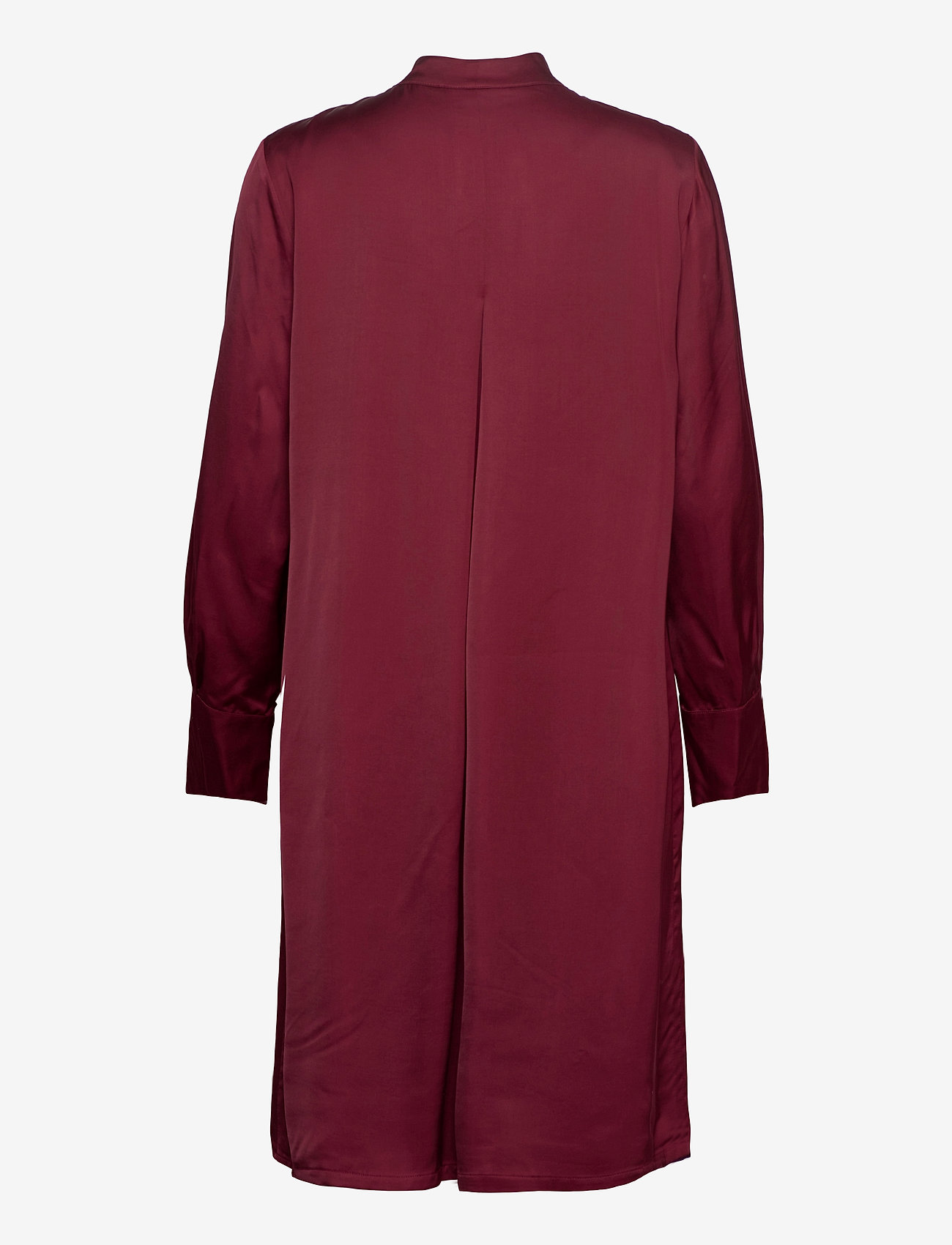 Esprit Collection - Satin dress made of LENZING™ ECOVERO™ - midi dresses - bordeaux red - 1