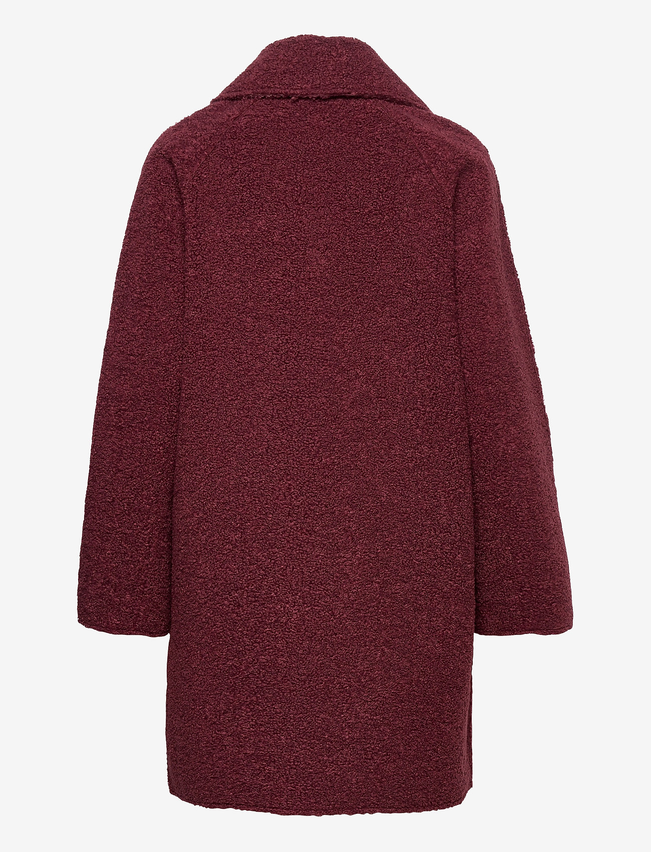 Esprit Collection - Double-faced coat in a plush look - bordeaux red - 1